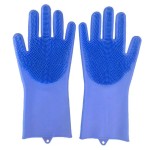 Multi-function Silicone Dishwashing Gloves Magic Silicone Body Pet Bath Gloves