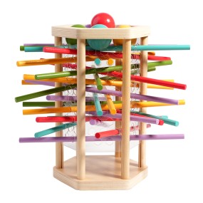 New Arrival Montessori Board Game Wooden Toy with Sticks Kerplunk Kids Game Family Game Don't Let the Ball Drop