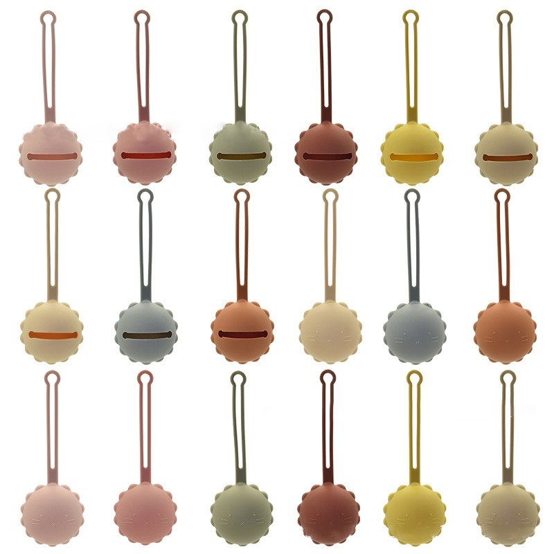 Hot Selling Eco-Friendly Small Mouth Silicone Pacifier Case Storage Box Carton Printed Pattern Free Easy Use Baby Feeding Holder