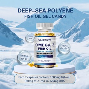 Omega 3 Fish Oil Burpless Softgel Capsules for Men Children Adults EPA DHA Softgel Capsules