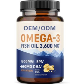 New 2025 Hot Sale OEM/ODM Omega 3 Salmon Oil Burpless Softgel Capsules China Adult EPA DHA