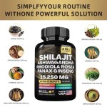 Hot Sale Shilajit Capsules Shilajit Ashwagandha Pure Himalayan Shilajit Resin Capsules