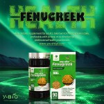 Fenugreek Seed Extract Capsules 50% Sulfate Saponins 90 Capsules Vegan Capsules GMP Manufacturing Traceable Ingredients YOUTH Brand Antioxidant