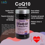 Premium Heart Support Antioxidant Supplement Enhanced Coenzyme Q10 Capsules Vitamin B3 Red Yeast Rice Extract 60 Capsules/Bottle