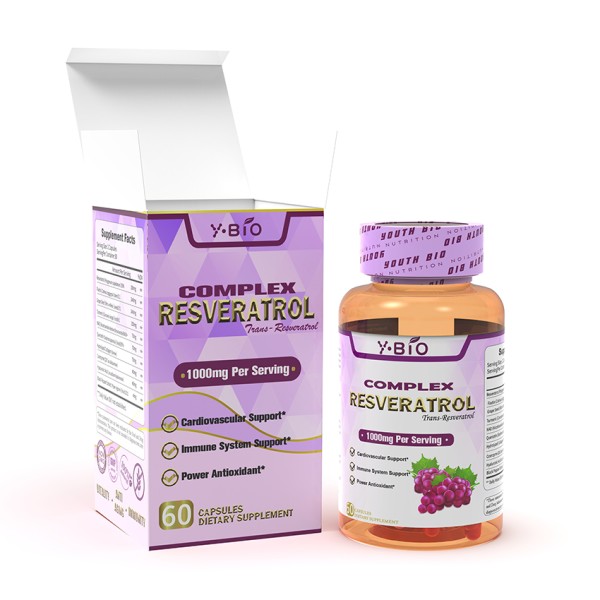 OEM/ODM/OBM Natural Pure Organic 99% Resveratrol Capsules Anti-aging Antioxidant Brain Focus Herbal Supplement Adult