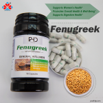 Premium 500mg Fenugreek Extract Capsules Herbal Supplement Safe Digestive Health Support for Adult Not Pregnant Teen