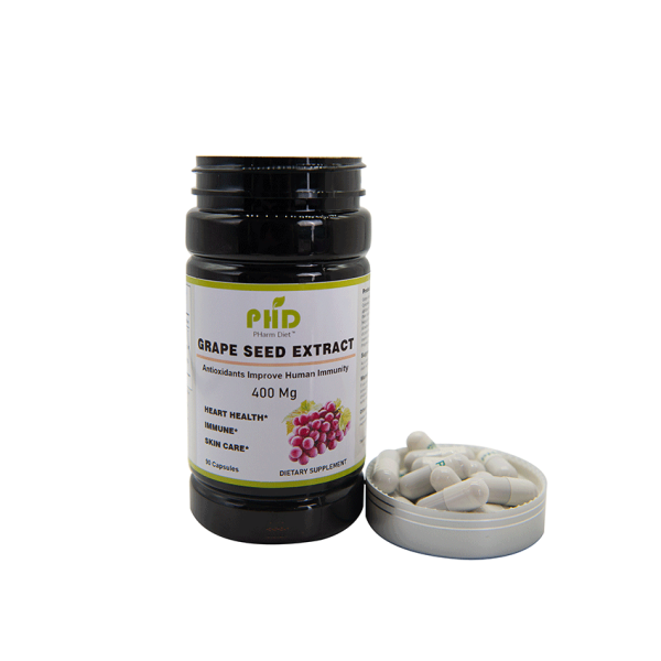 GMP Certified Premium Antioxidant Grape Seed Extract Capsules 95% Proanthocyanidins Skin Heart Health Support Adult Beauty