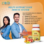 Aily 120-Tab Immune Support Herbal Supplement Turmeric K Zinc Adult Improve Bone Strength Not Suitable for Pregnant Women