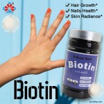 Youth Biotin 10000mcg Softgel Capsules Vitamin B12 B6 Zinc Gluconate Herbal Supplement Adult Beauty Support Nail Health Hair Skin 90 Capsules