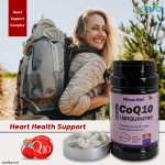 Premium Heart Support Antioxidant Supplement Enhanced Coenzyme Q10 Capsules Vitamin B3 Red Yeast Rice Extract 60 Capsules/Bottle