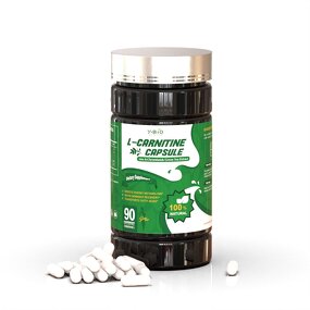 100% Natural Green Tea L-Carnitine Capsules Fat Transport Weight Control Energy Metabolism Support Vegan Halal