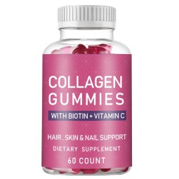 Private Label Wholesale Collagen Gummies Hair Regrowth Multi Best Vitamin C E Supplement Skin Nail Gummies