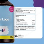 Factory Custom Logo Vitamin Omega 3 DHA Drops Healthy Brain Heart Vitamin Energy Liquid Drop Supplement