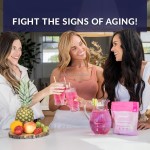 28 Servings Sugar-Free Fiber Hyaluronic Acid Tropical Punch Multi Collagen Peptide Powder Women Beauty Self-Care