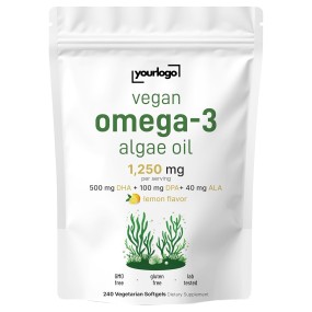 Private Label Vegan Omega 3 Fatty Acids EPA DHA Algae Oil Softgel Capsules Algae Extract