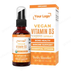 Private Label Halal Vegan Supplement Pure 60ml Vitamin D3 10000 IU Liquid Spray Support Immune Bone Strength