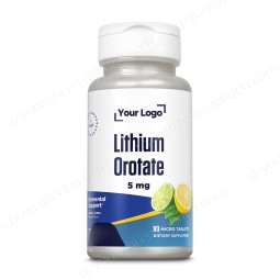 Instant Dissolve Lithium Orotate 5mg Chelated Lithium Supplement Healthy Mood Support Lemon Lime Flavor Tablets 90 Servings