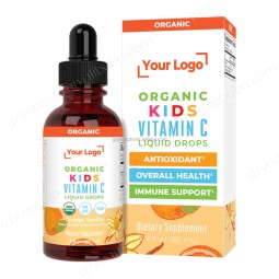OEM Private Label 60ml Natural Organic Children Immune Support Supplement Vitamin C Liquid Drops
