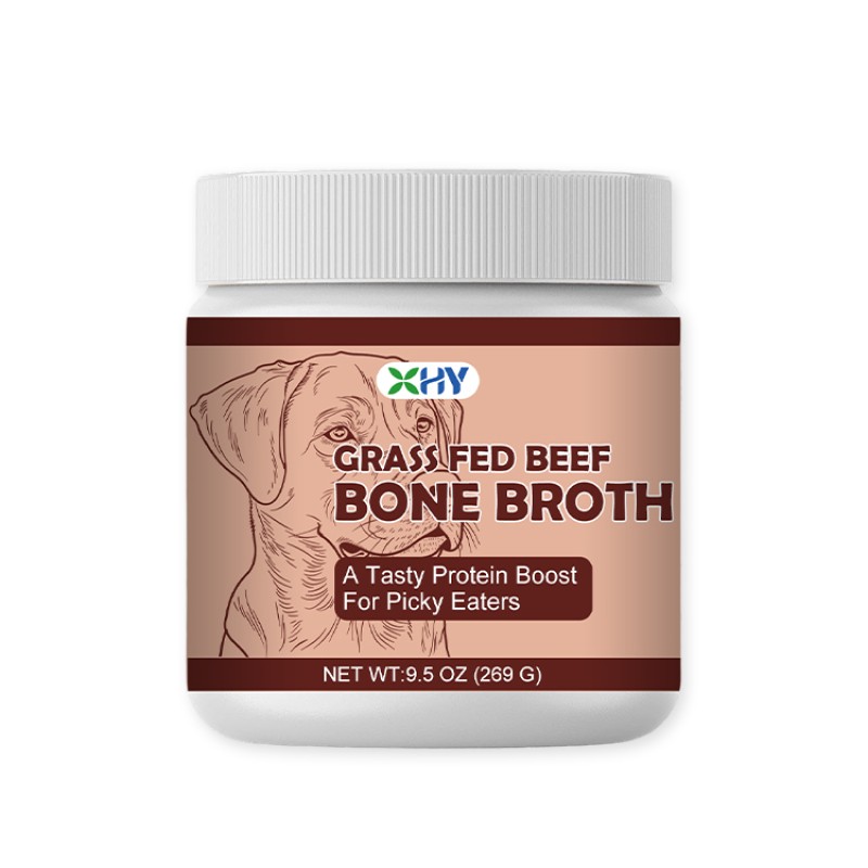 OEM Enhanced Health Grass-Fed Beef Bone Broth Powder Boost Immunity Natural Bone Broth Powder Pet Supplement for Dogs