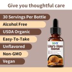 OEM Lion's Mane Liquid Drops Supplement Adult Brain Booster Immune Support Memory Focus Clarity Mushroom Supplement