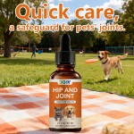 Organic Liquid Drops for Dogs and Cats Hips and Joint Support Supplement Chondroitin Turmeric Glucosamine for Pet Health