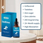Private Label Organic Iodine Liquid Drops Pure Iodine Vitamin Supplement Thyroid and Immune Energy Safe Pregnant Women