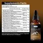 Organic Himalayan Shilajit Resin Drops 85+ Trace Minerals Fulvic Acid Adult Energy Drink Supplement