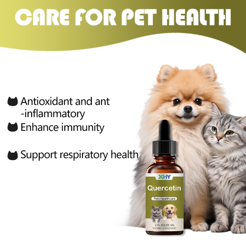 Pet Health Supplement Liquid Quercetin Drops Pet Supplements and Vitamins Dog Instant Relief