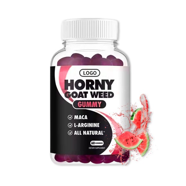 High Quality Private Label Enhanced Body Vitamin Energy Horny Goat Weed Gummies for Men