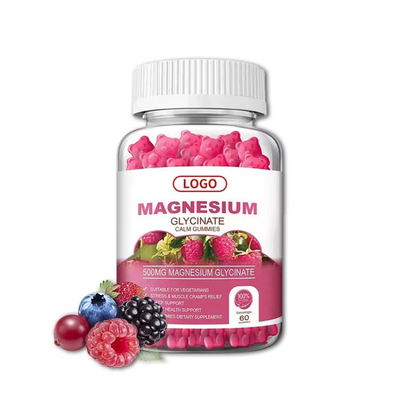 Wholesale Sugar-Free Vitamin Calcium Gummy Supplement Glycine Magnesium Gummies Improve Memory or Sleep