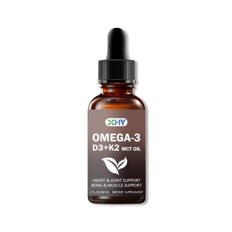 OEM Vitamin D3 K2 Liquid Drops Coconut Oil Oral Oil Support Adult Bone and Energy Levels