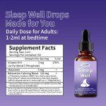 Private Label Melatonin Drops Improve Sleep Mood Relaxation Faster Sleep - Stay Asleep Longer Vitamin Type Not for Newborns
