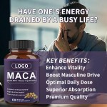 Private Label 7 Natural Ingredients Ashwagandha Maca Capsules Adult Custom Formula