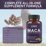 Private Label 7 Natural Ingredients Ashwagandha Maca Capsules Adult Custom Formula
