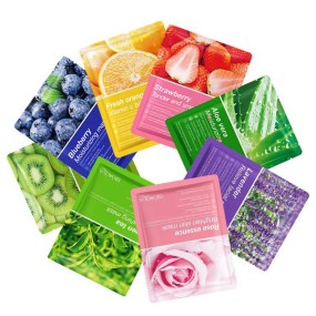 New BIOAQUA Sheet Fruit Mascarillas Facial Green Tea Aloe Orange Face Korean Moisturizing Skin Care Mask Free Sample