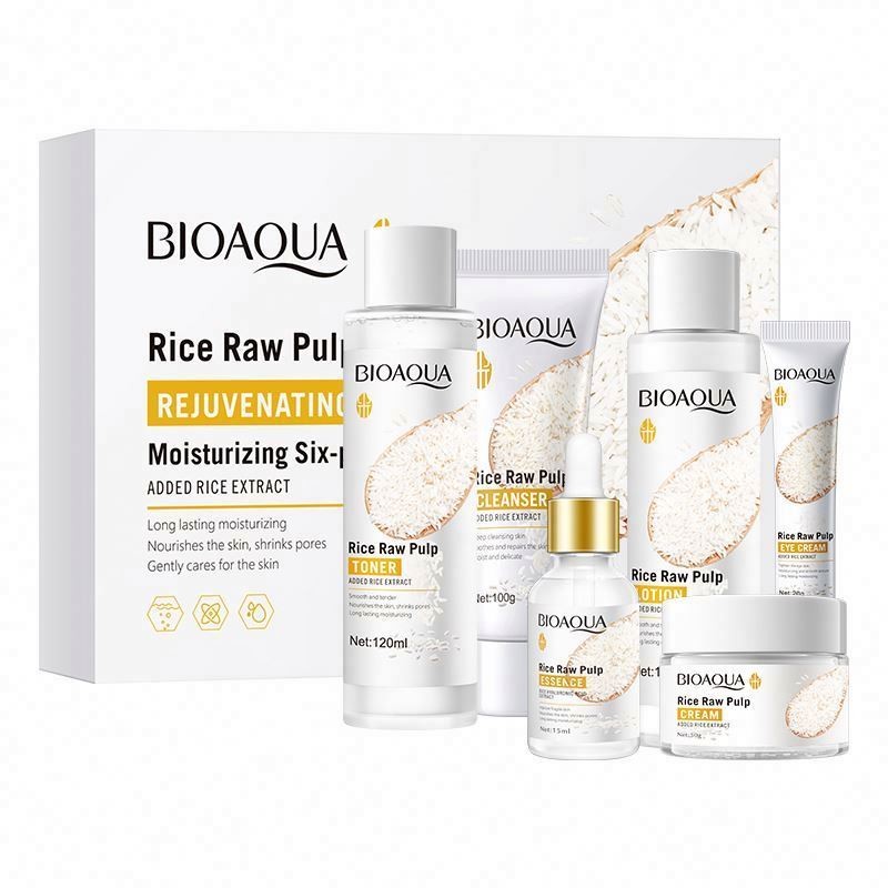 Private Label Skin Care Set OEM ODM BIOAQUA Organic Rice New Hydrating Face Brightening Whitening Private Label Skin Care Set