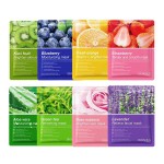 全新BIOAQUA果片Mascarillas面膜绿茶芦荟橙面膜韩国保湿护肤面膜免费样品