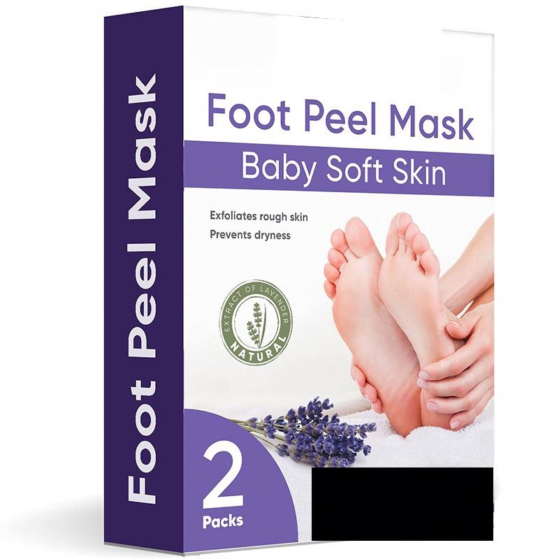 Oem Private Label OEM Lavender Pedicure Exfoliating Whitening Organic Collagen Hyaluronic Acid Korea Foot Peel Mask