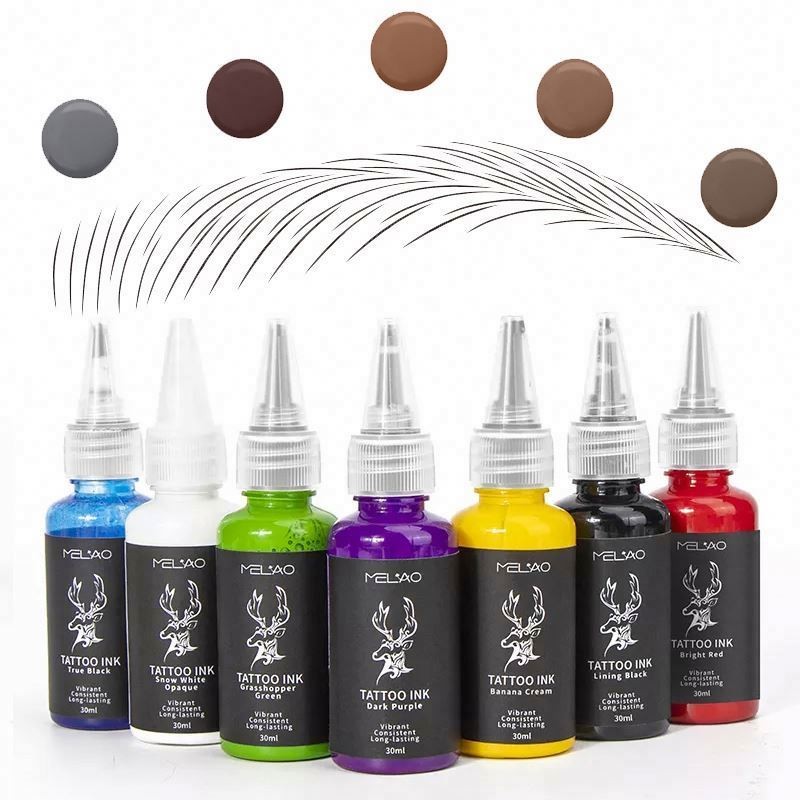 Oem Melao Professional Manufacturer Blend Rapid Permeability Colorful Custom Logo Black Purple Color Tattoo Ink