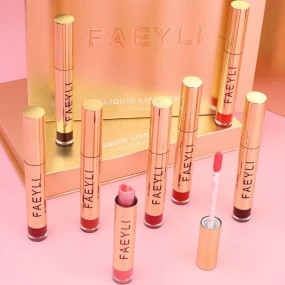 factory Wholesale Lip Glaze Matte Gift Box FAEYLI Makeup 8 Pieces Set Long Lasting Waterproof Wholesale Lip Glaze Matte Gift Box