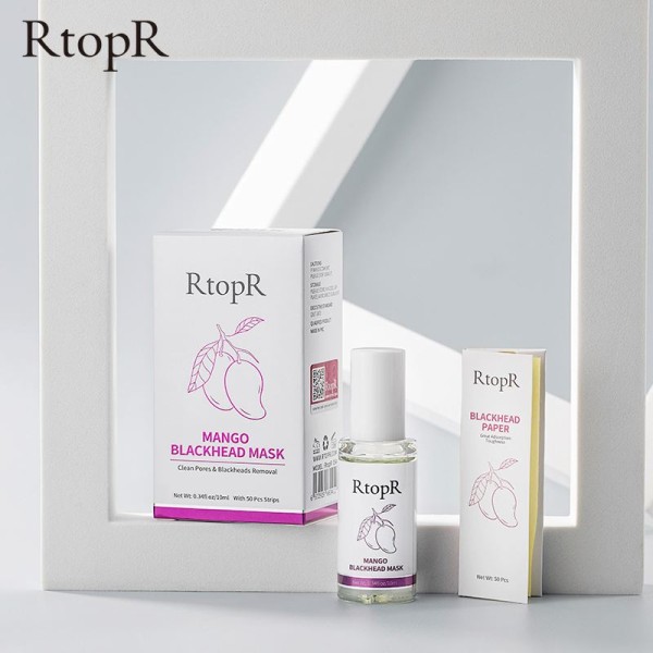 全新Oem RtopR黑头去除面鼻毛孔条状黑去皮粉刺治疗深层清洁面膜控油护肤