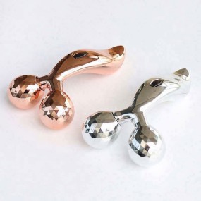 factory Discount New massager Metal silver y shape 3d face lifting Facial Body Beauty Roller