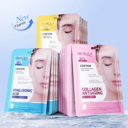 OEM BIOAQUA自有品牌视黄醇胶原蛋白美白抗衰老保湿洁面美容天然面膜片