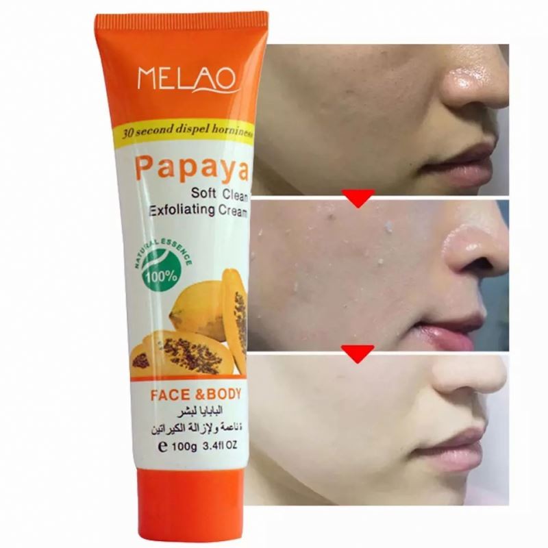factory Facial Exfoliating Soft Clean Cream Peeling Skin Purifying Clear Pore Care Face Wash Papaya Exfoliante Gel