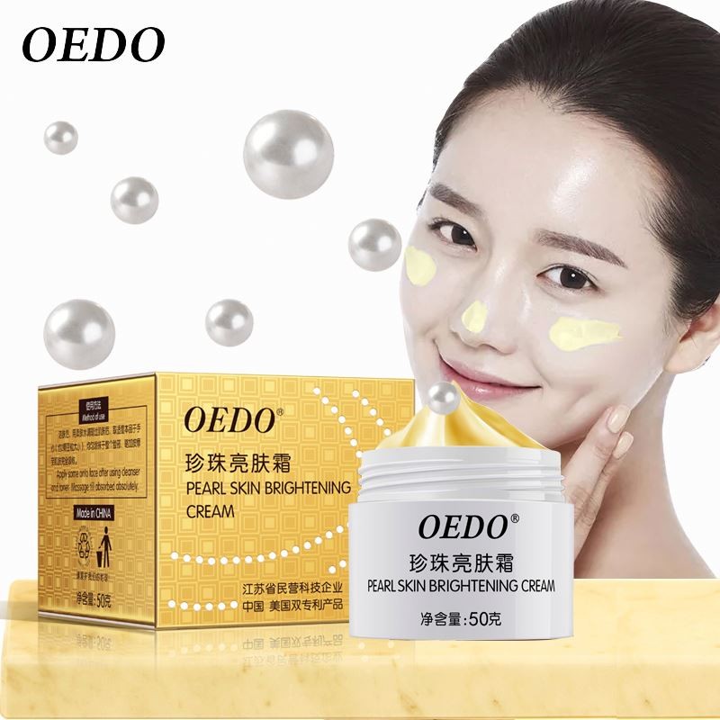 Oem Anti Freckle Pearl Brightening Cream Contain Chinese Medicine Skin Care Double Patent Face Essential Oil