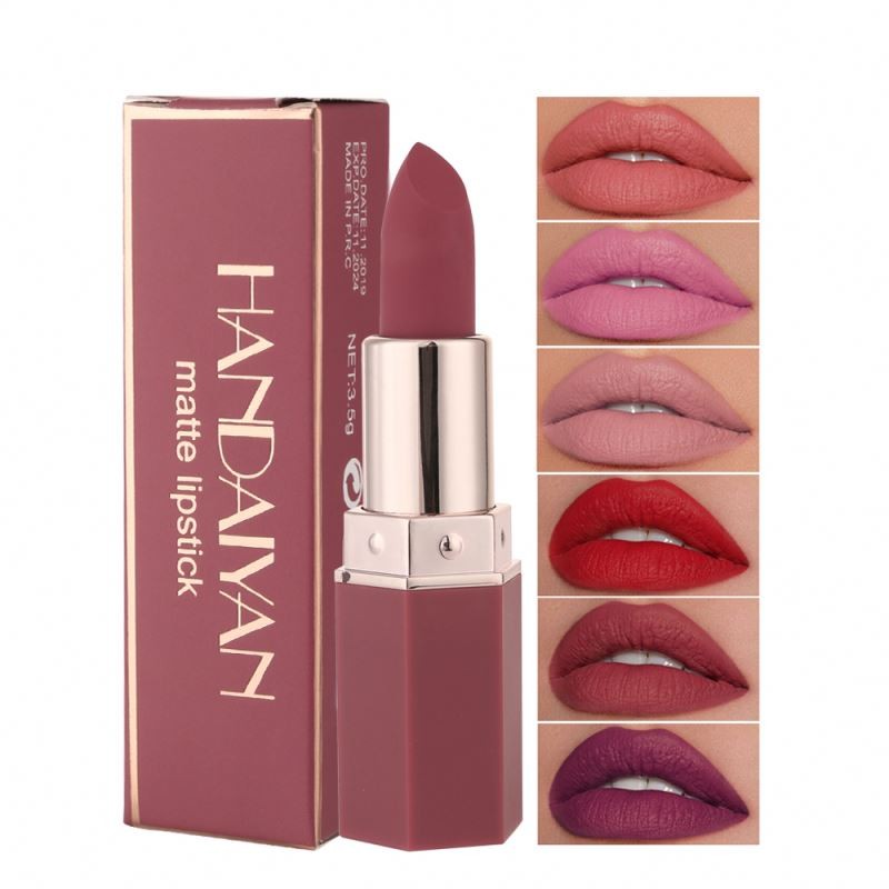 HANDAIYAN Women Matte Lipstick Long-lasting Moisturizing Tube Velvet Wholesale Makeup Vegan Cosmetic