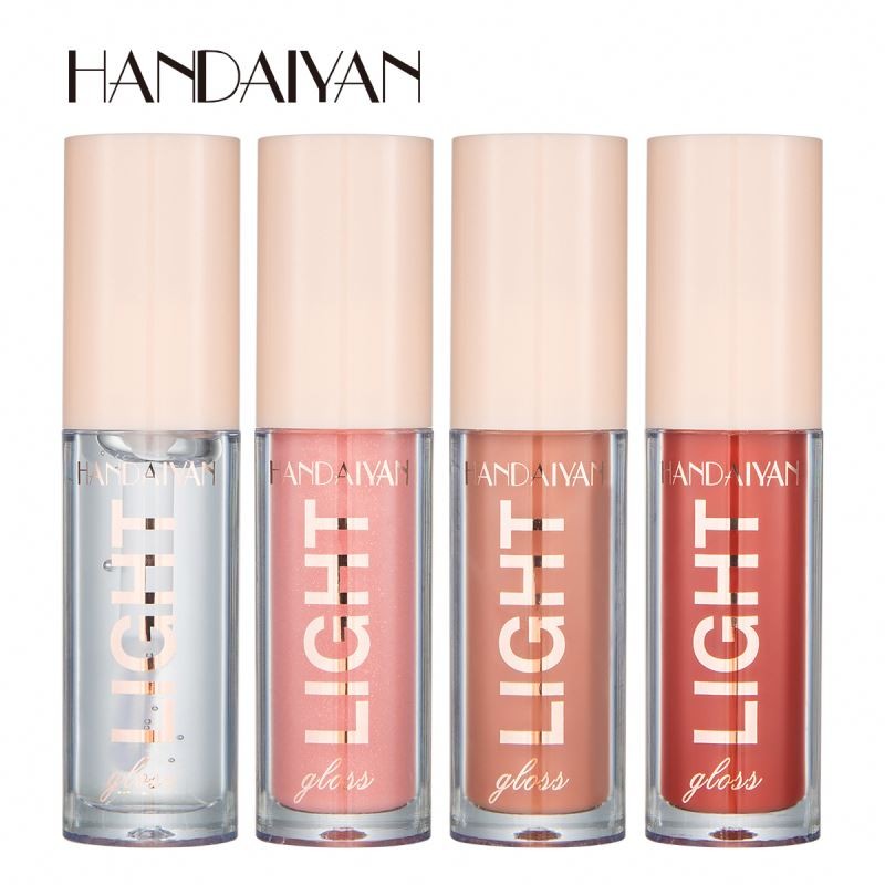 HANDAIYAN 12 Colors Moist Glitter Lip Gloss Gel Liquid Makeup Private Label Customize Lipgloss Shimmer Lipstick Vendor