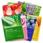全新BIOAQUA果片Mascarillas面膜绿茶芦荟橙面膜韩国保湿护肤面膜免费样品