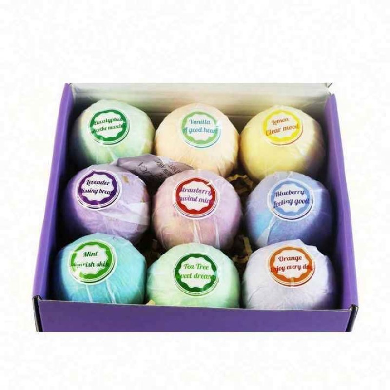 Vegan Bubble Salt Fizzi Bomb Ball Spa Shower Sale Organic Christmas Bath Bombs