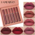 HANDAIYAN哑光唇膏套装6色防水批发定制自有品牌纯素化妆品
